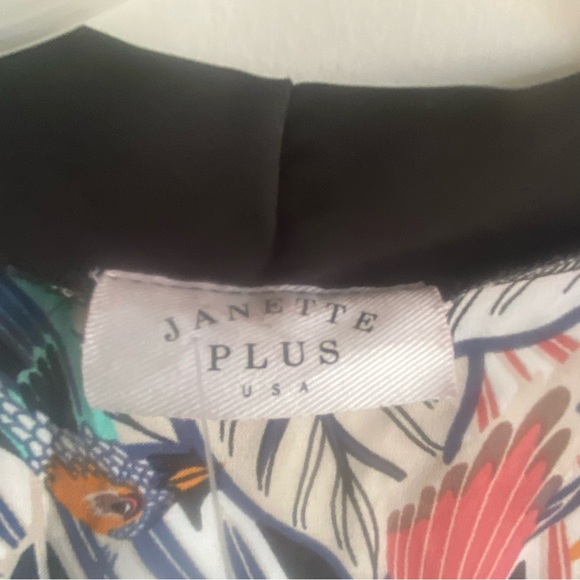 Janette Plus Multicolor Fringe Kimono Jacket 3X - Picture 2 of 4